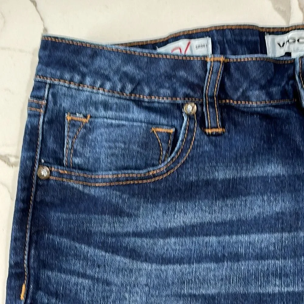 Vigoss | Marley Short Juniors Blue Denim Cuffed Jeans Shorts Size 11 Women's